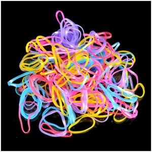 Disposable Elastics Hair Bands - 1000Pcs TPU Rubber Ponytail Holders for Girls and Pets - Color 7