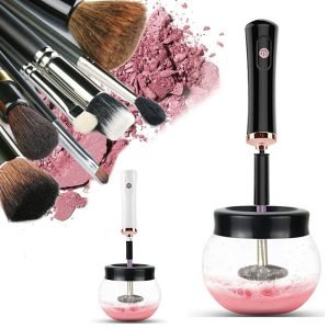 Electric Makeup Brush Cleaner Dryer Set – Black | Quick and Deep Cleaning for Makeup Brushes