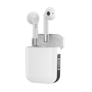 Wireless Bluetooth 5.3 In-Ear Earphones – White with LED Display for iPhone and Samsung