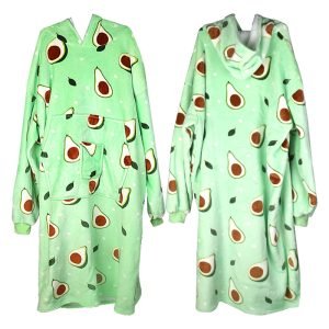 Oversized Soft Hoodie Blanket 130cm in Avocado Green with Big Pocket for Women, Men, and Teens - Cozy Fleece Hoodie Blanket for Comfort and Warmth
