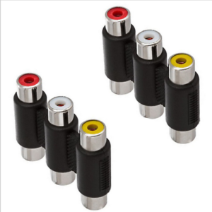 3 RCA AV Audio Video Female to Female Jack Coupler Adapter – High-Quality 3RCA Connector