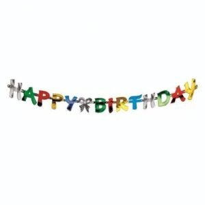 Happy Birthday Cut Out Letters Banner – Colorful, Fun & Reusable Party Decoration for All Ages