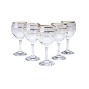 Wine Glasses Set 6pcs – Elegant & Durable 210 cc Wine Glasses for Red & White Wine