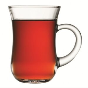 6 Pack PB KEYIF Tea Coffee Mug – High-Quality Transparent Glass Mugs 140ml