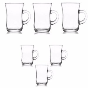 Yudum Tea Glasses Cup 95cc Set of 6 YUD402E – Elegant Glassware for Tea Lovers