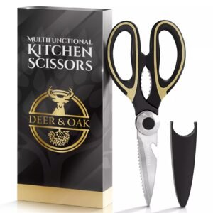 Heavy Duty Kitchen Scissors – Sharp Stainless Steel Shears for Household & Multi-Purpose Use