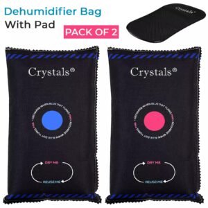 2x1kg Car Home Dehumidifier - Reusable Large Dry Bag Moisture Absorber Pad for Cars, Homes, Boats