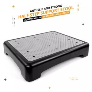 Mobility Aid Anti-Slip Half Step – Heavy-Duty Door Step for Elderly, Disability, and Limited Mobility | Outdoor & Indoor Walking Stool