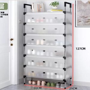 7-Tiered Dustproof Shoes Cabinet Storage Organiser – Sturdy Shoe Rack Stand for Home & Office Use