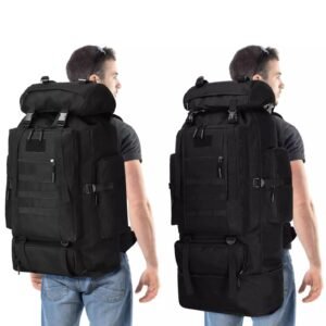 100L Hiking Camping Backpack Extra Large Molle Rucksack Mens Outdoor Luggage Bag