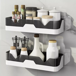 2pcs Bathroom Shelf Shower Caddy Rack – Storage Organiser Tray Holder for Bathroom Accessories