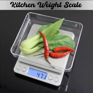 Digital Kitchen Scales - Electronic LCD Food Weight Postal Pocket Scale 500g/0.03g with Stainless Steel Platform & Tare Function