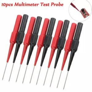 10PCS Multimeter Test Lead Back Probes Sharp Needle Micro Pin for Banana Plug – UK Specification