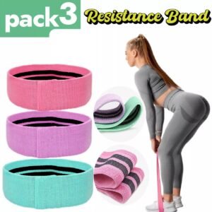 3pcs Fabric Resistance Bands Set – Light, Medium & Heavy Resistance for Fitness, Yoga, Glutes & Legs