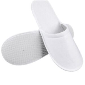 10 Pairs White Hotel Disposable Slippers - Closed Toe Spa Guest Slippers for Hotels, Spas, and Travel