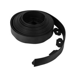 10 Metre Flexible Garden Border Grass Lawn Path Edging with Pegs - Black, Weather-Resistant, Customizable Landscaping