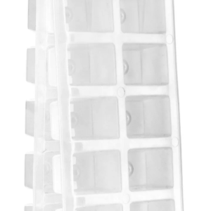 Transparent Ice Cube Trays Reusable Mould Ice Rectangular Shape 14 Slot Bendy