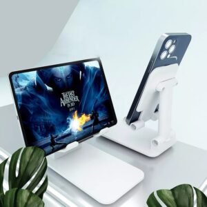 1PCS Mobile Phone Holder Desktop Stand - Adjustable Universal Phone Stand for iPhone & Tablet – Portable, Foldable, Anti-Slip Design