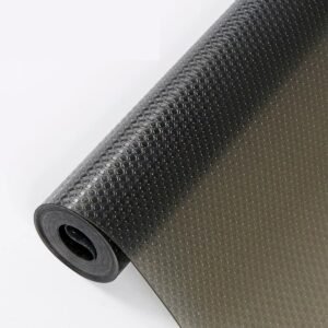 Drawer Liners – Non-Slip Shelf Mat for Kitchen Cabinets, Fridge, and Drawers – 45 x 500 cm, Black