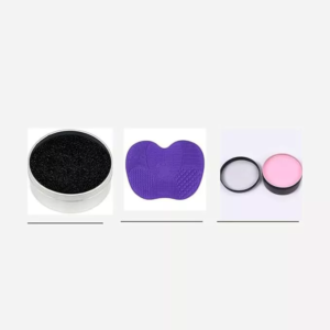 3 in 1 Makeup Brush Cleaner set - includes Mat, Soap and Sponge.