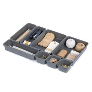 8Pcs/Set Drawer Draw Organisers Insert Storage Solution Tidy Socks Divider Box