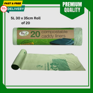 Tidyz Bags Caddy Liners Biodegradable Food Waste Compostable 5L Litre