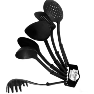 Silicone Kitchen Utensil Set, Heat Resistant Cooking Tools-Black 6Pcs