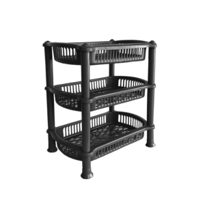 Kitchen Storage Rack - 4 Tier Stackable Organizer for Fruits & Vegetables