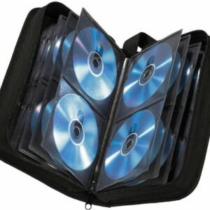 80 CD Case DVD Games Discs Storage Holder Organiser Sleeve Wallet Car Home BLACK