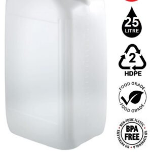 2 x 25L LITRE PLASTIC WATER CONTAINER CARRIER FOOD DRUM JERRYCAN JERRICAN V18