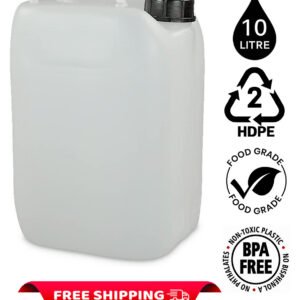 10L LITRE PLASTIC PETROL FUEL WATER CONTAINER CARRIER DRUM JERRYCAN JERRICAN