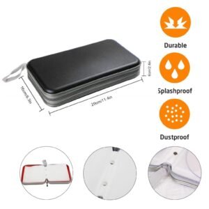 CD DVD Carry Case Disc Storage Holder CD Sleeve Wallet Ideal for In Car BLACK