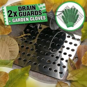 Drain Cover Leaf Guard Square Outdoor Metal Stainless Steel Plate 6 Inch 150 mm