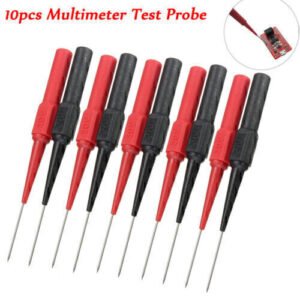 10PCS Multimeter Test Lead Back Probes – Sharp Needle Micro Pin for Banana Plug – High-Quality Stainless Steel Probes for Multimeter