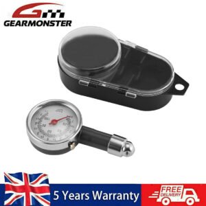 PROFESSIONAL CAR TYRE PRESSURE GAUGE AIR MEASUREMENT PSI/BAR RELEASE BUTTON