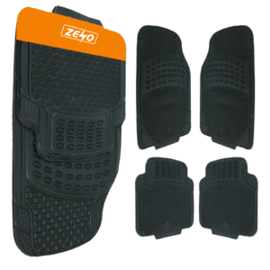 4PCS Rubber Car Mats – Heavy Duty, Non-Slip, Waterproof, Universal Fit for Cars & Vans – Easy Clean & Cut