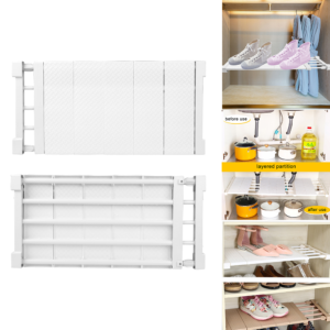 Adjustable Extendable Rack Closet Cupboard Divider Rack Storage Organizer Shelf