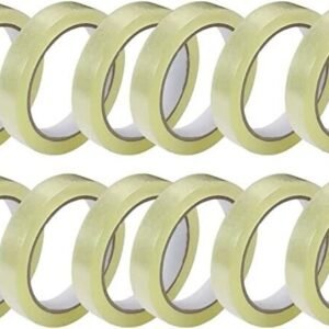 12 CLEAR STRONG TAPE PACKAGING ROLLS PARCEL PACKING SELLOTAPE 24mmx66m CELOTAPE