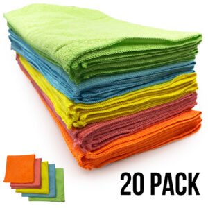Microfibre Cleaning Cloths 40x40 cm Drying Window Car 20x Kitchen Cleaner Large
