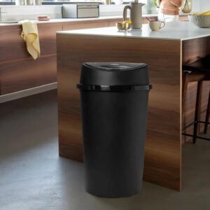 60L ALL BLACK TOUCH TOP BIN / DUSTBIN / RUBBISH BIN / KITCHEN / HOME / PLASTIC